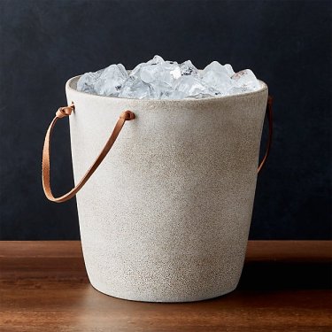 Crate&Barrel Pedra Ceramic Ice Bucket