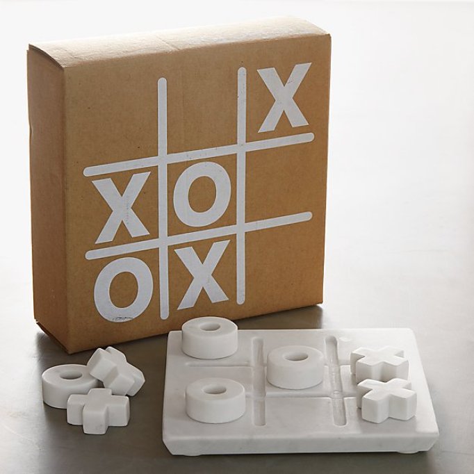 Crate and Barrel Marble Tic-Tac-Toe game