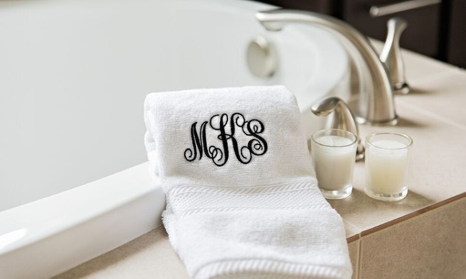 Groupon Monogrammed Hand Towels